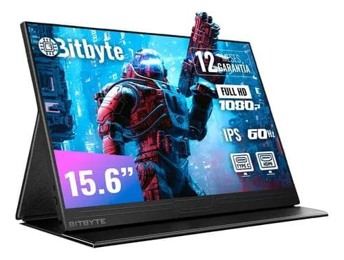 Monitor Portátil Bitbyte 15.6 Full Hd Ips Con Parlante Color Negro